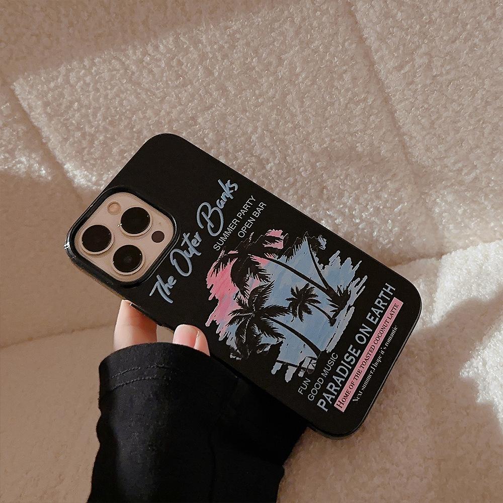 California Sunset Beach 15promax for Apple Phone Case 16 for IPhone17 Retro 11 Glossy 12 Trendy Xr