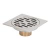 4 Inch Square Floor Drain Odor Proof Insect Proof Shallow Floor Drain with Pure Copper Core for