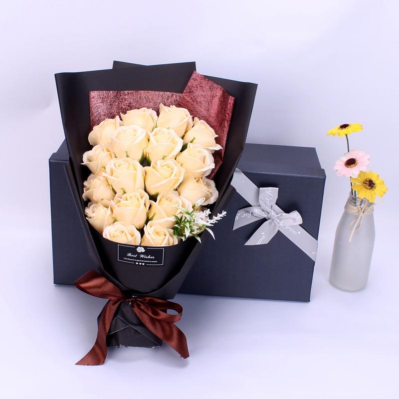 Romantic Valentine's Day Eternal Flower 18 Soap Rose Bouquet Gift Box Mother's Day Birthday Gift