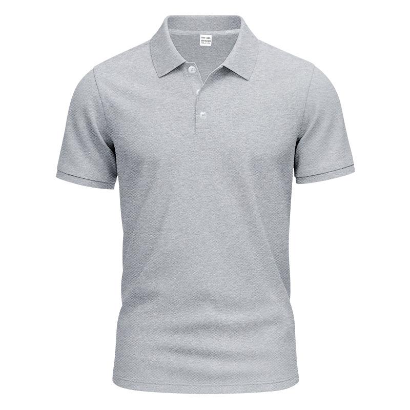 Men's Simple Quick-Drying Polo POLO Shirt Golf Type Men's Gentleman Loose Breathable Lapel Short Sleeves