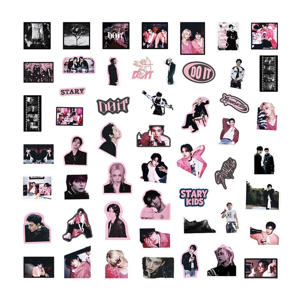 50 Pieces Of Stray Kids DO IT New Album Mixed Notebook Stickers, Cup Decoration Peripheral Stickers