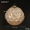 8CM Champagne Gold Christmas Ornament: Retro Tree Hanging Ball Decoration.
