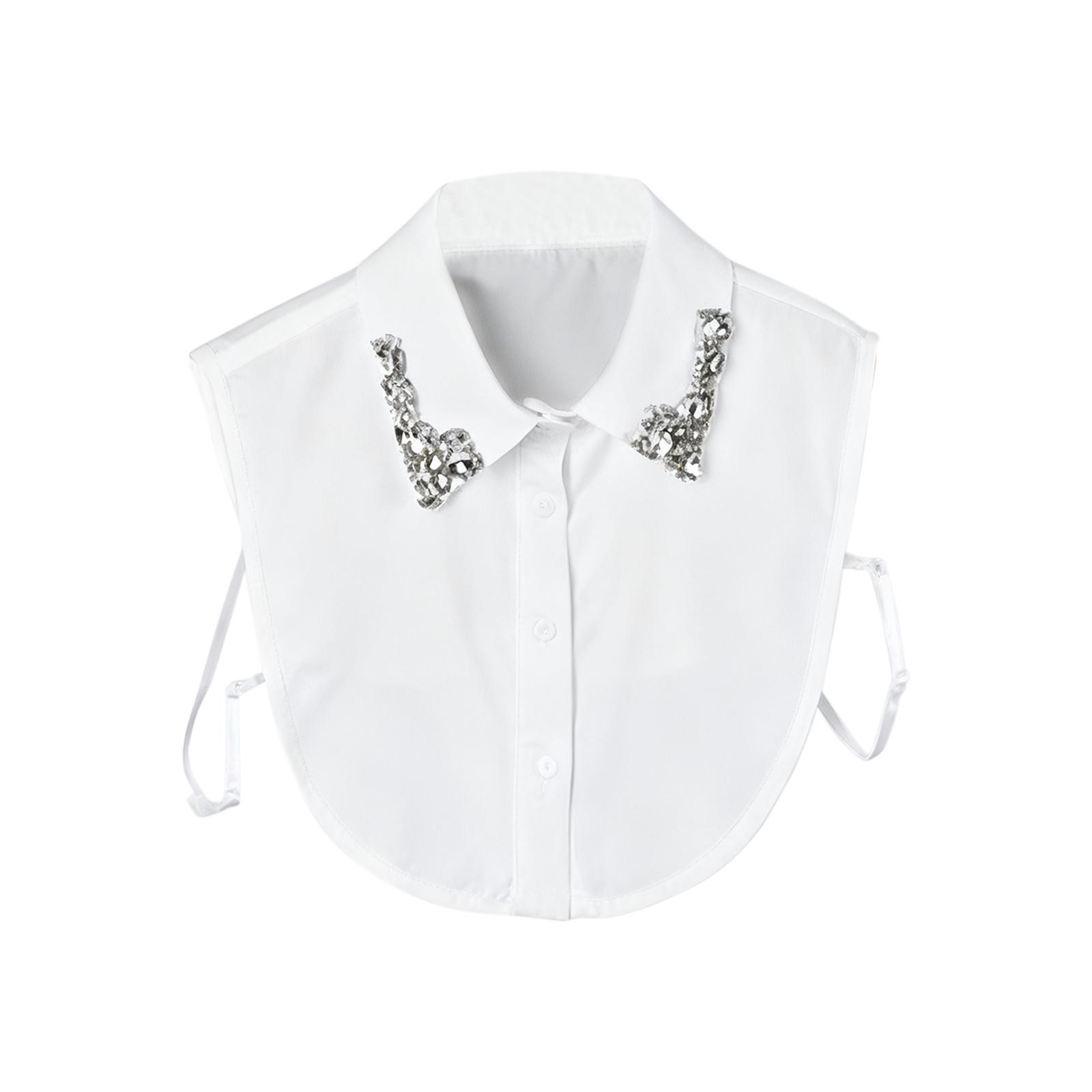 

Женский съемный воротник с бисером – Шифоновый воротник-стойка для свитеров и повседневных нарядов One Size