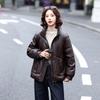 Plus size down jacket women's short high stand-up collar winter new white duck down jacket loose thick top