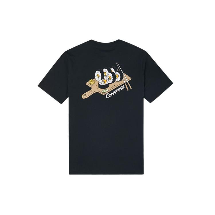 Converse Sushi Graphic Short Sleeve Pocket T-Shirt Asia Sizing  Black  Men s 10022855-A01 L