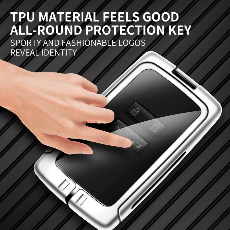 Metal Leather Car Key Case Cover for Renault Koleos Kadjar Captur Megane Clio Scenic Talisman for Bacia Sandero Car Accessories