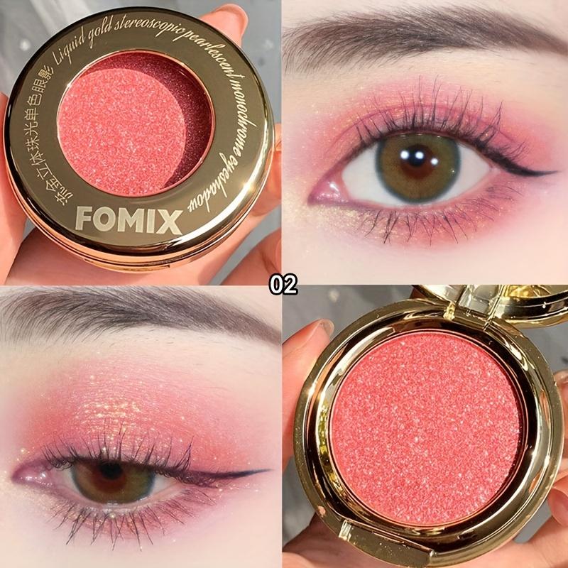 Single Color Flowing Golden Three Dimensional Pearlescent Eyeshadow Fine Sparkling Pumpkin Color, Matte Sparkling Powder, Earth Tone Eyeshadow Palette