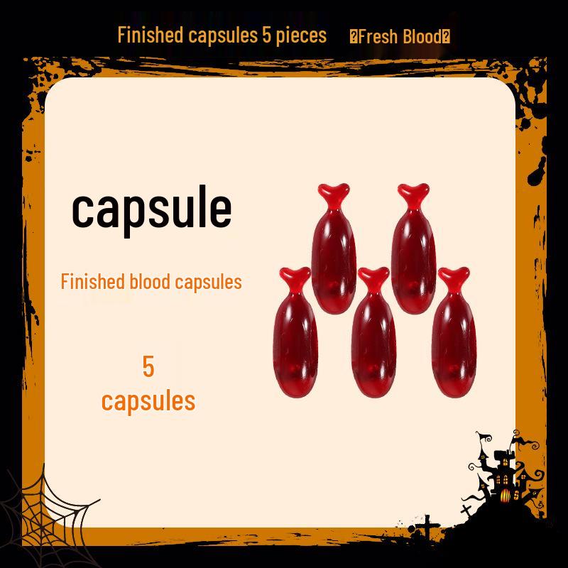 Washable Fake Blood Spray & Capsules for Halloween Makeup & Acting.