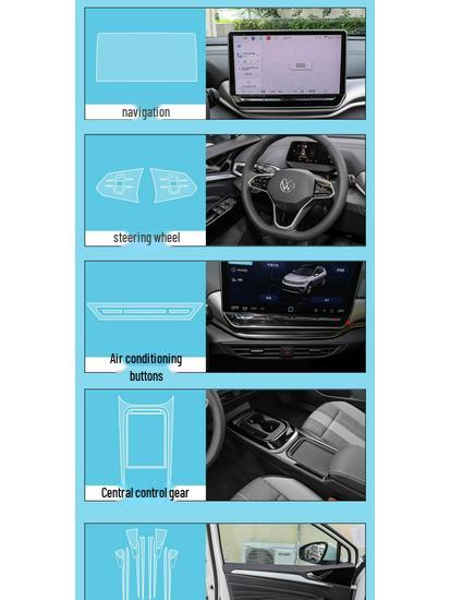 Volkswagen ID4 Crozz Gear Shift & Screen Protection for 26 Models - Console Sticker & Tempered Film
