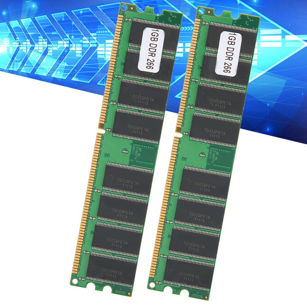 2 Pcs Módulo de Memória Computador Desktop Dupla Face 16 Grãos para AMD DDR 1GB 226 PC2100