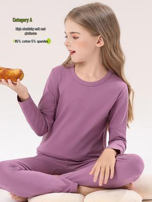 Mädchen Lycra Baumwolle Herbst Pyjama Set - Warme, gemütliche Unterwäsche für Teenager und Kinder