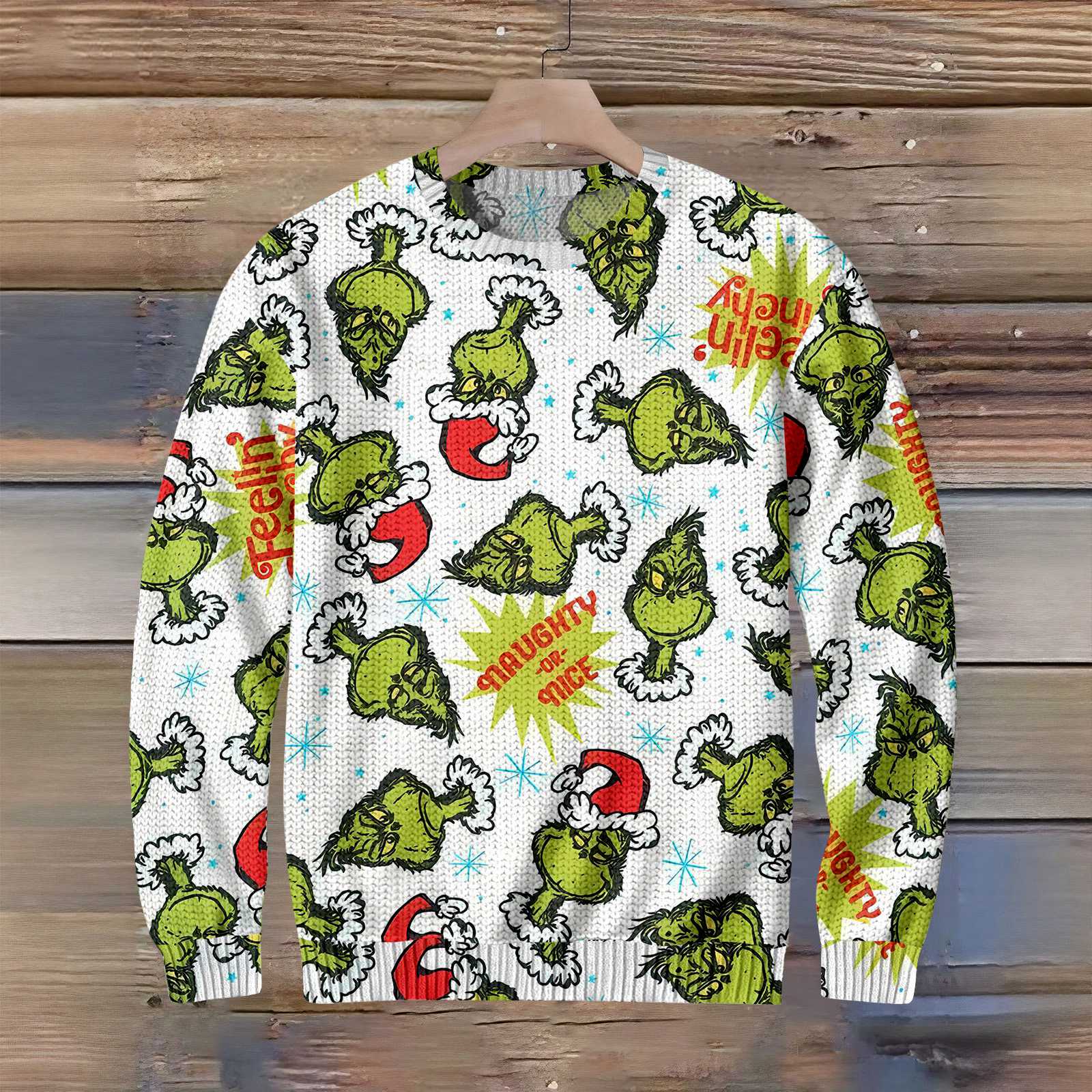 

Рождественский мужской повседневный свитер с принтом XXL