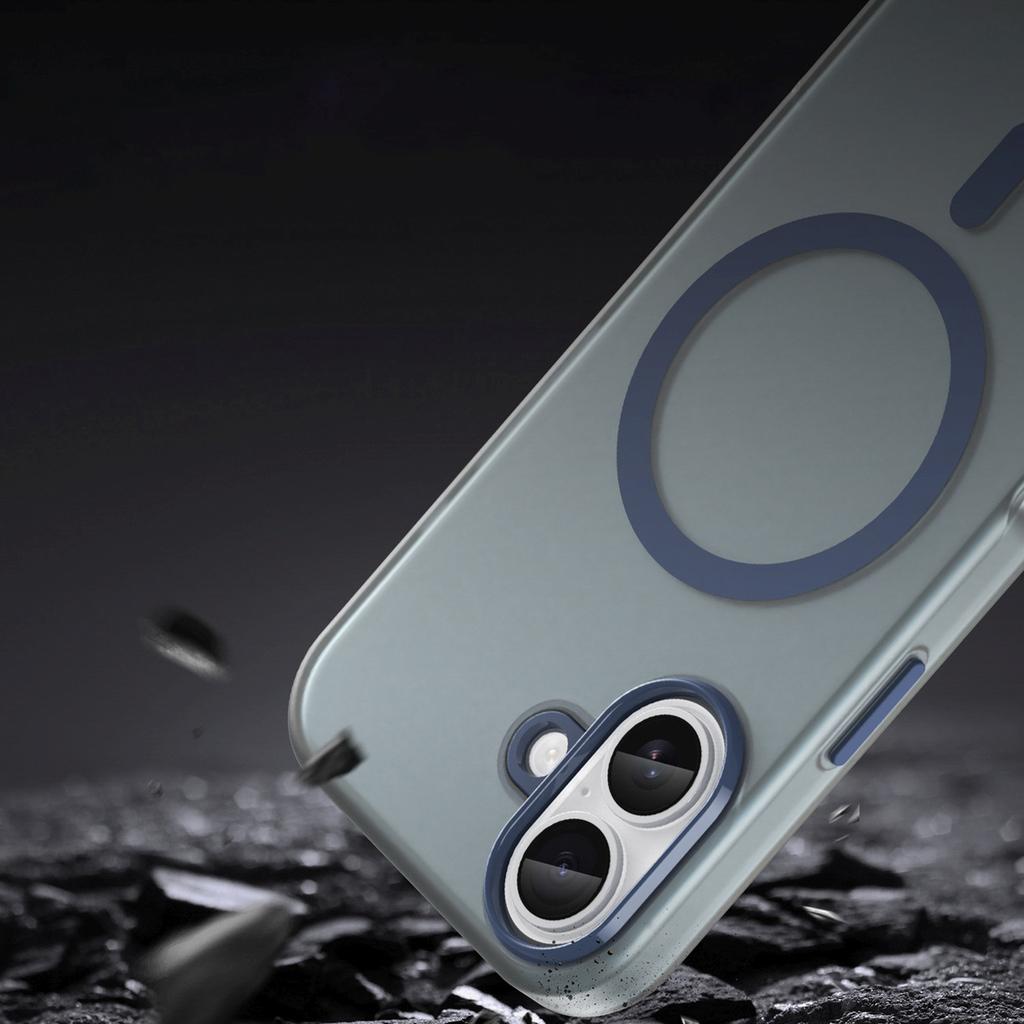 Etui Case Na iPhone 17 Magnetic Abrasive MagSafe - Matowe Niebieskie