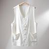 Men's Retro Cotton-Linen Sleeveless Vest