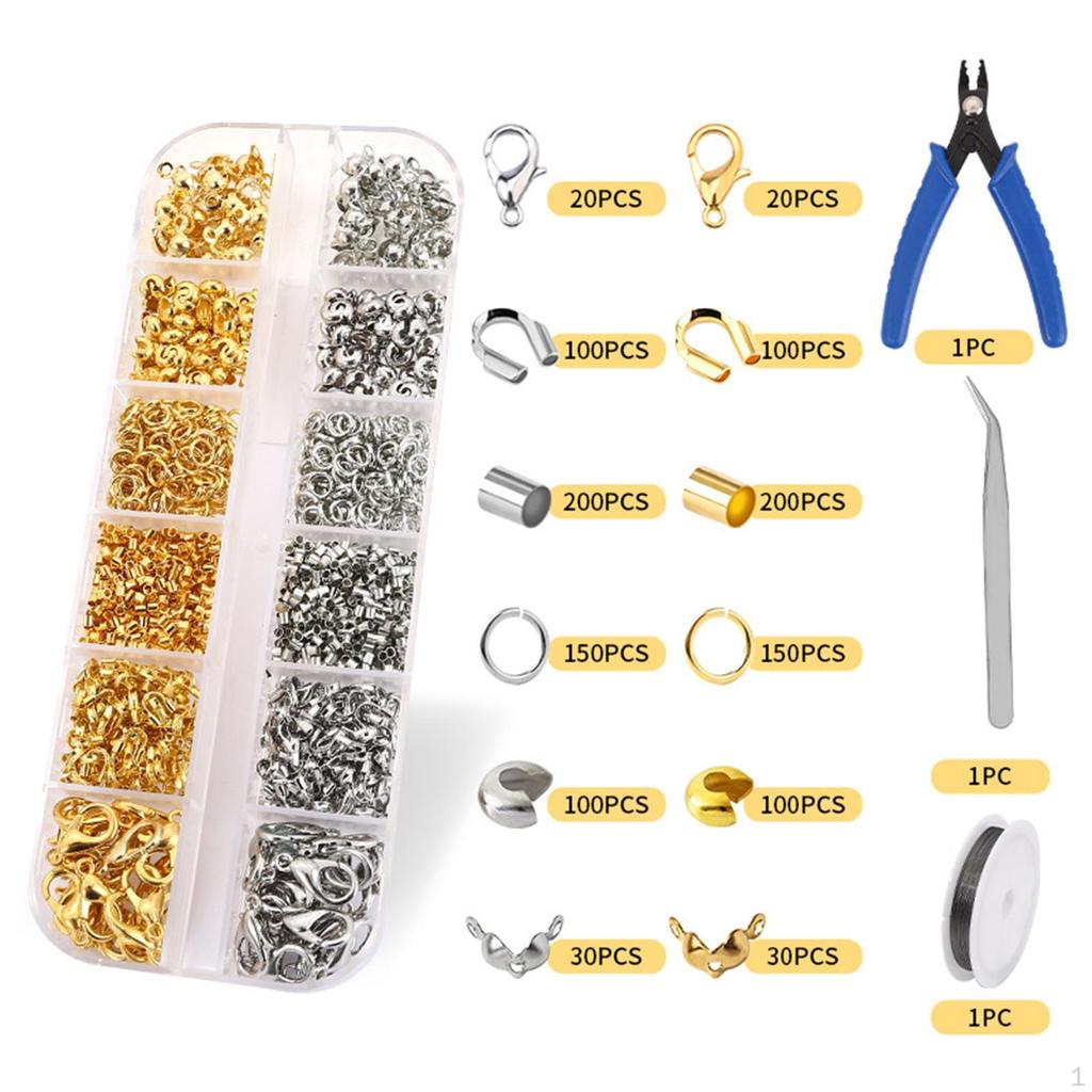 Χάντρες για κοσμήματα κατασκευή πένσα με χάντρες Wire Guardians with Storage Box Tube Ποικιλία χρώματος