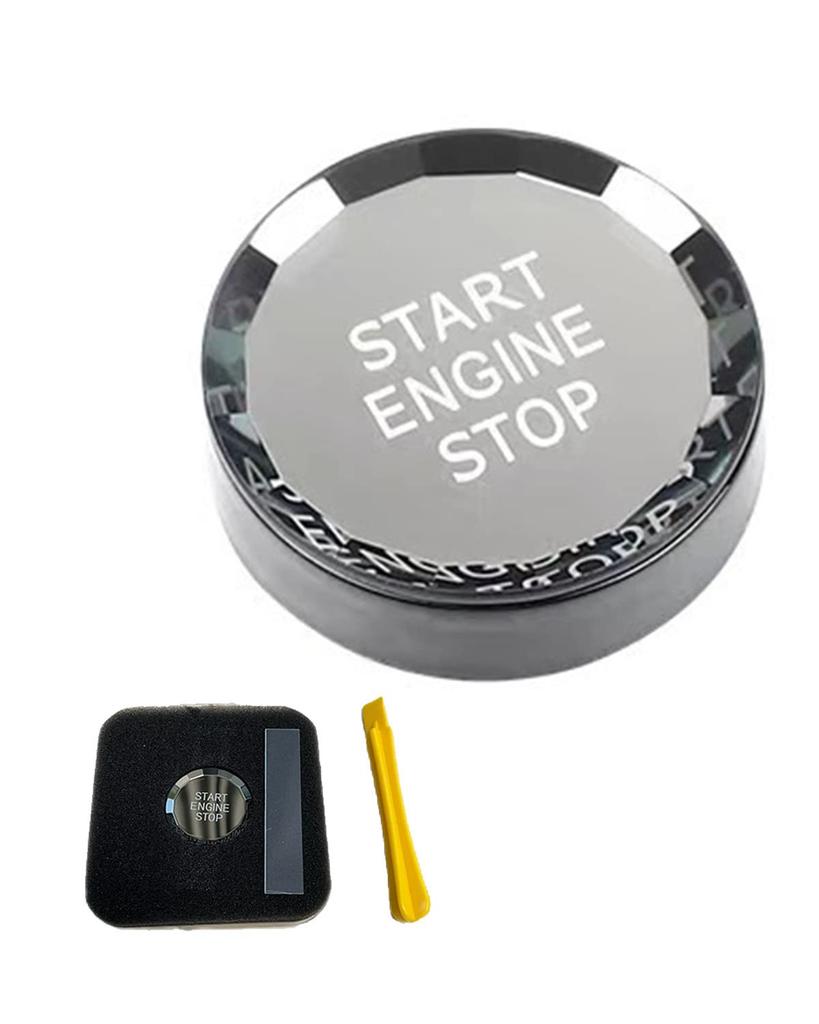 Unimbi Crystal Start Button, Engine Button, Starter Ring, Interior Parts, Dress Up Crystal Style, Exclusive Design (START ENGINE STOP Type)