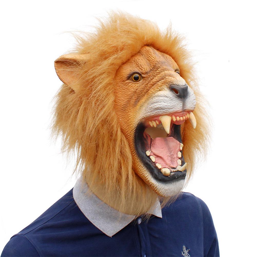 Lion Headgear Funny Skin Friendly Large Mouth Opening Lion Head Costume for Party