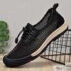 Spring Summer Men Lofer Shoes Breathable Formal Mesh Flats Light Soft Man Sneakers Outdoor Hollow Out Treking Footwear Sandals