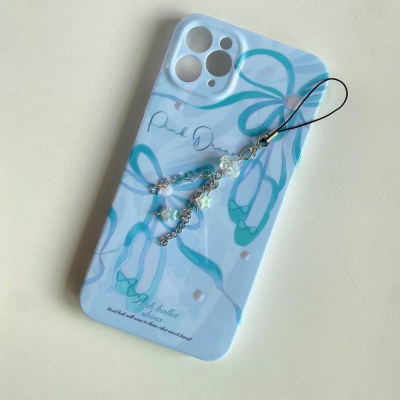 Phone Lanyard Wrist Strap Jellyfish Star Keychain Chain Phone Charm Antilost Y2K Cellphone Strap Hanging Cord for Women