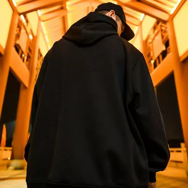 Koszula męska oversize w jednolitym kolorze, czarno-biała, M-8XL