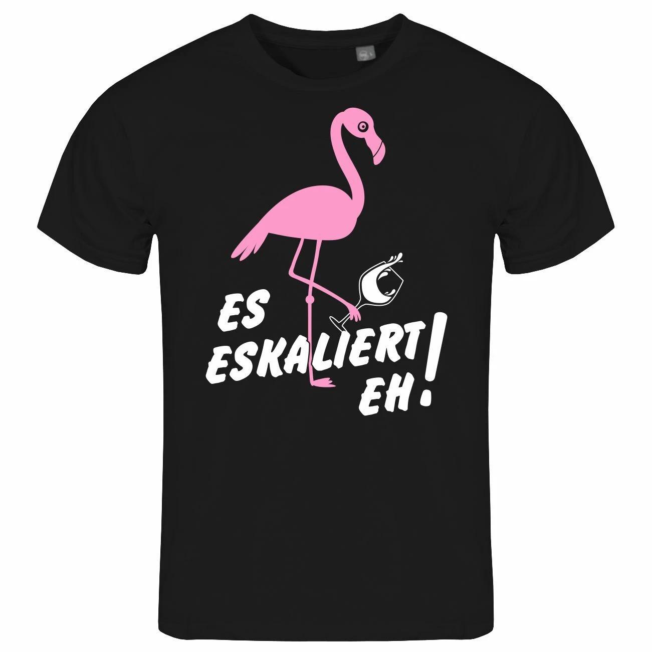 

Mens T-Shirt Escalates eh Flamingo S to XXL Funfair Party Drinking Alcohol XL