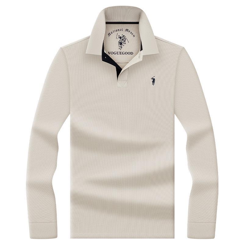 STORN Langarm-Poloshirt für Herren Herbstmode Neues luxuriöses Pony Paul Stickerei Oberteil Golf-T-Shirt