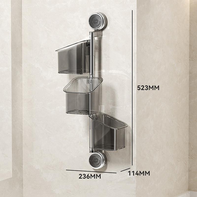 Suction Cup Rotating Organiser Kitchen Wall Mounted Onion Ginger Garlic Storage Box Bathroom No Punching Hanging Basket