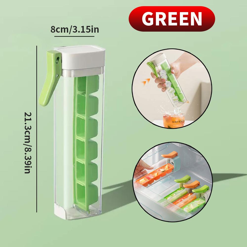 Ice making mold with lid, one click easy release, suitable for cocktails/whiskies, easy to clean, ideal for home bars/parties