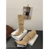 2025 Autumn and Winter French Boots Stilettos Winter with Coat High Boots Maillard Boots