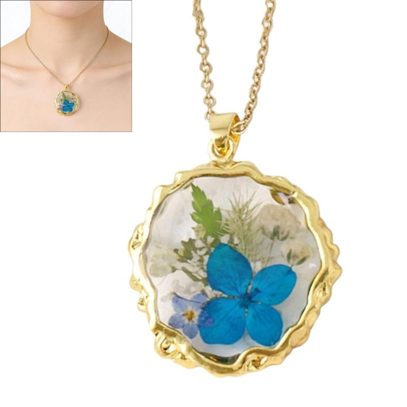 Collana Floreale in Resina Leggera Catena Regolabile per la Clavicola per Pelli Sensibili Accessorio Gioiello da Indossare Ogni Giorno