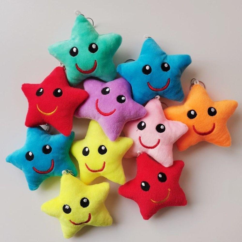 Автомобильный брелок для ключей, сумка, плюшевые брелки, плюшевая кукла-звезда, плюшевый брелок, мини-звезда, брелок