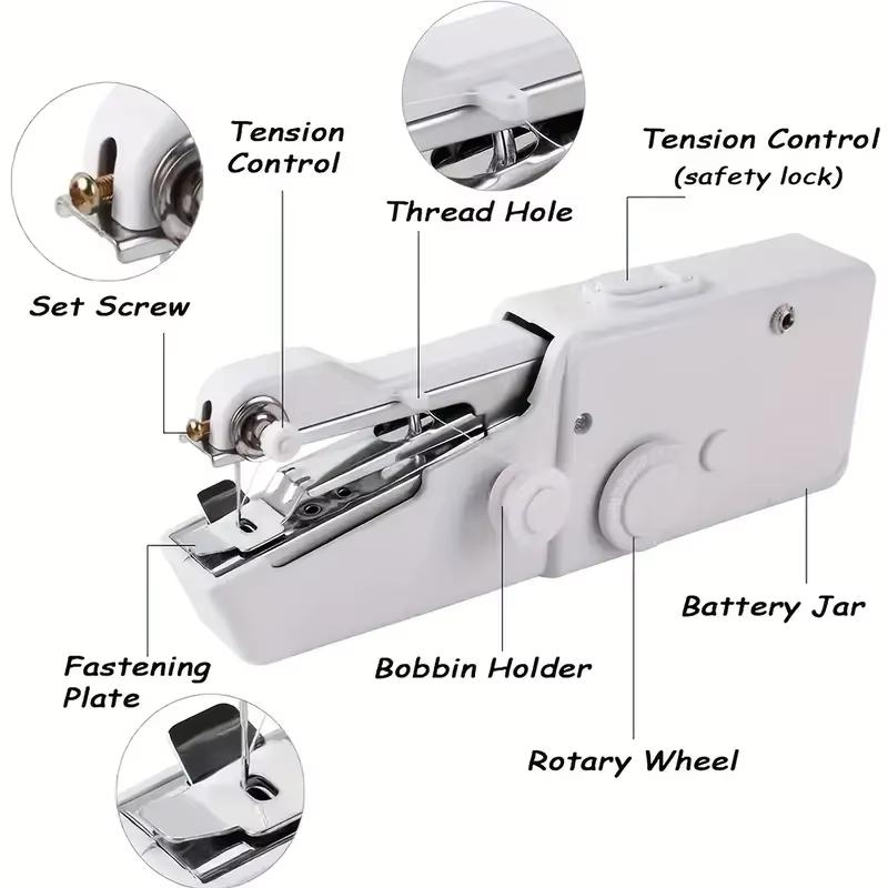 1pc Handheld Sewing Machine Mini Sewing Machine, Portable Sewing Machine Quick Handheld Sewing Tool