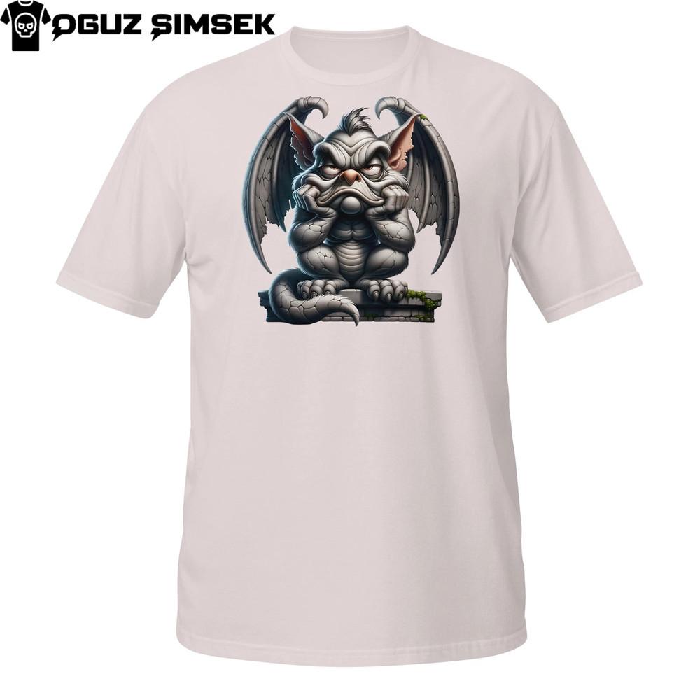 

Готическая футболка с горгульей – Задумчивый каменный страж, унисекс футболка XL