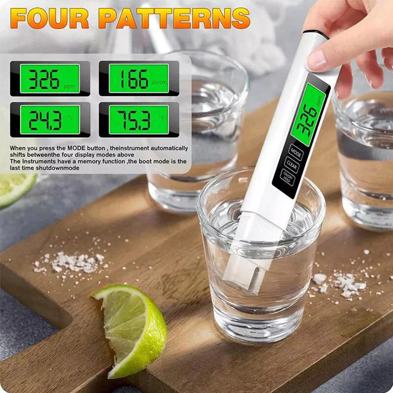 Multi-functional Water Quality Test Pen Water Quality Detection Pen Household Drinking Water EC Meter 2in1 TDS Test Meter