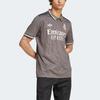 Adidas Originals REAL MADRID Series Men's Charcoal-colored Lettered Casual Short-sleeved Football Jersey