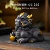 Lucky Pixiu purple sand tea pet ornament can be raised for home office desktop decoration tea tray tea table accessories
