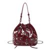 Bag 2025 New Niche Design Rivet Bag Foreign Style Hot Girl Portable Bucket Bag Female Messenger High Sense