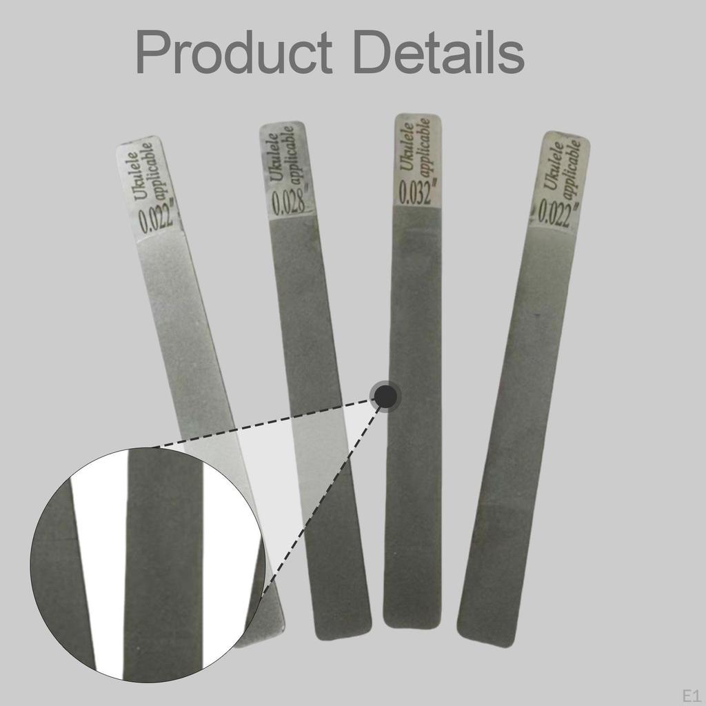4 Pieces Guitar Nut files Sturdy Accessory for DIY Enthusiasts Luthier Repair Tool Kit Repairing