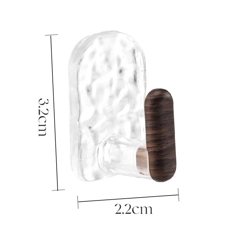 Lux Acrylic Water Wave Adhesive Hook - Drill-Free Bathroom Door or Wall Mount