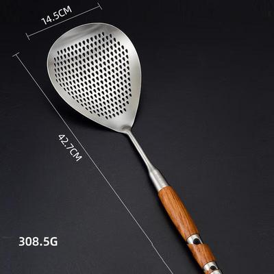 ZISIZ 304 Stainless Steel Strainer with Wood Handle