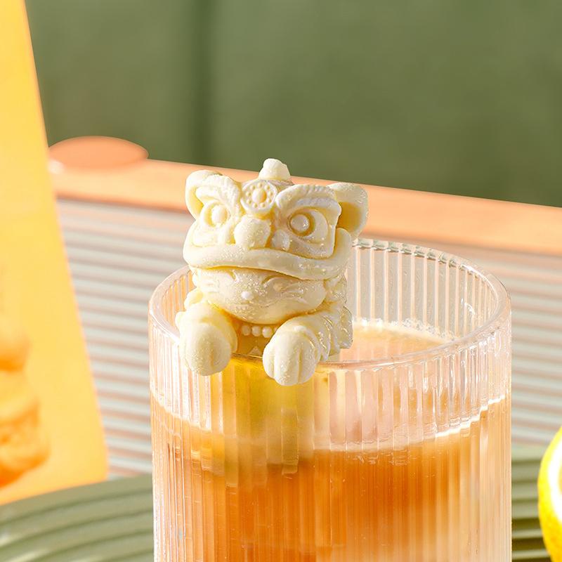 Løve Iskubeform Løve Pagode Silikonform Isgitter Kaffe Melk Te Kjøleverktøy Tegneserie Iskubeformer Kjøkkenredskaper