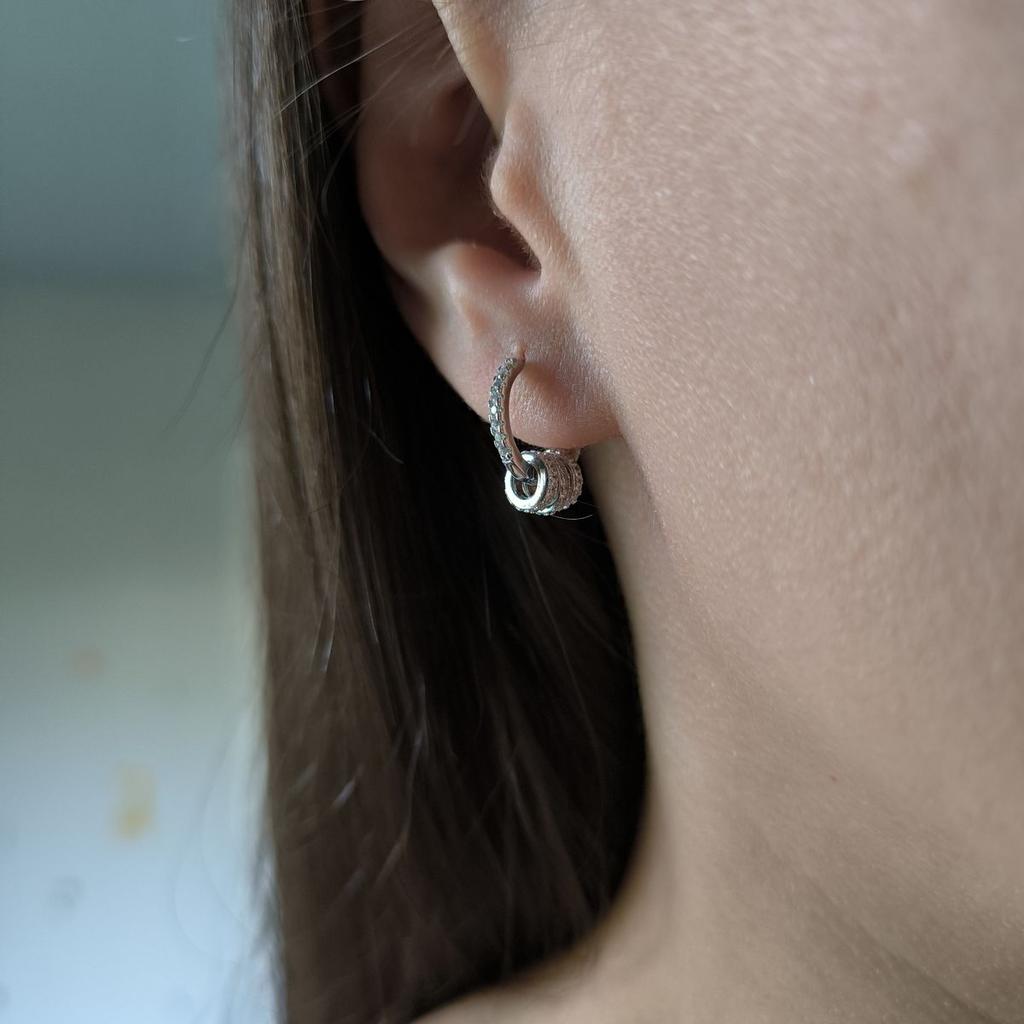 Brincos de prata com zirkonia cúbica (2180715)