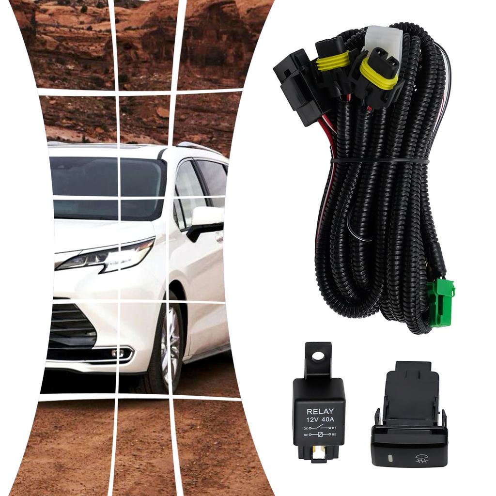Button Switch Wiring Harness ABS Plastic Pvc Connector Direct Installation Driving Lights Durability Front Lamps