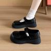 Big Head Muffin Thick Sole Mary Jane Single Shoes Women's 2025 Spring and Summer New Japanese Jk Retro Heightening Small Leather Shoes