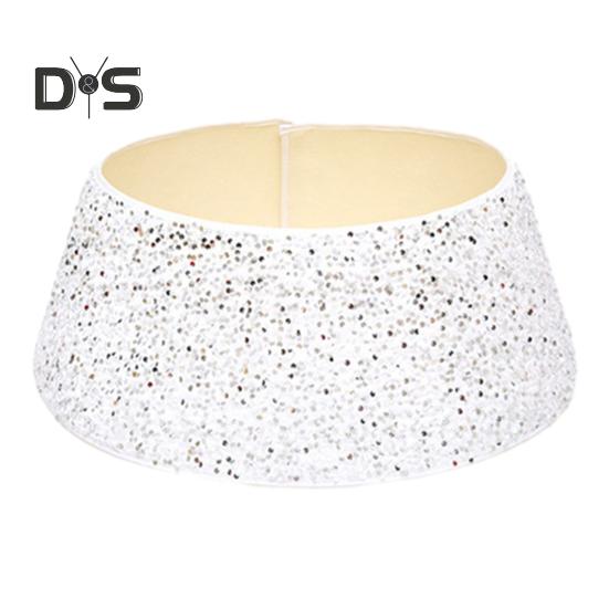 

Юбка для рождественской елки, блестящий воротник для рождественской елки, быстрая сборка, основа для рождественской елки, блестящее кольцо для украшения дома S белый