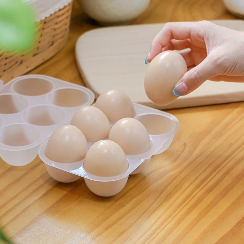 Portable Camping Eggs Boxes Carriers 6 Grid Eggs Holder Container Outdoor Camping Eggs Holder Storage Box Durable
