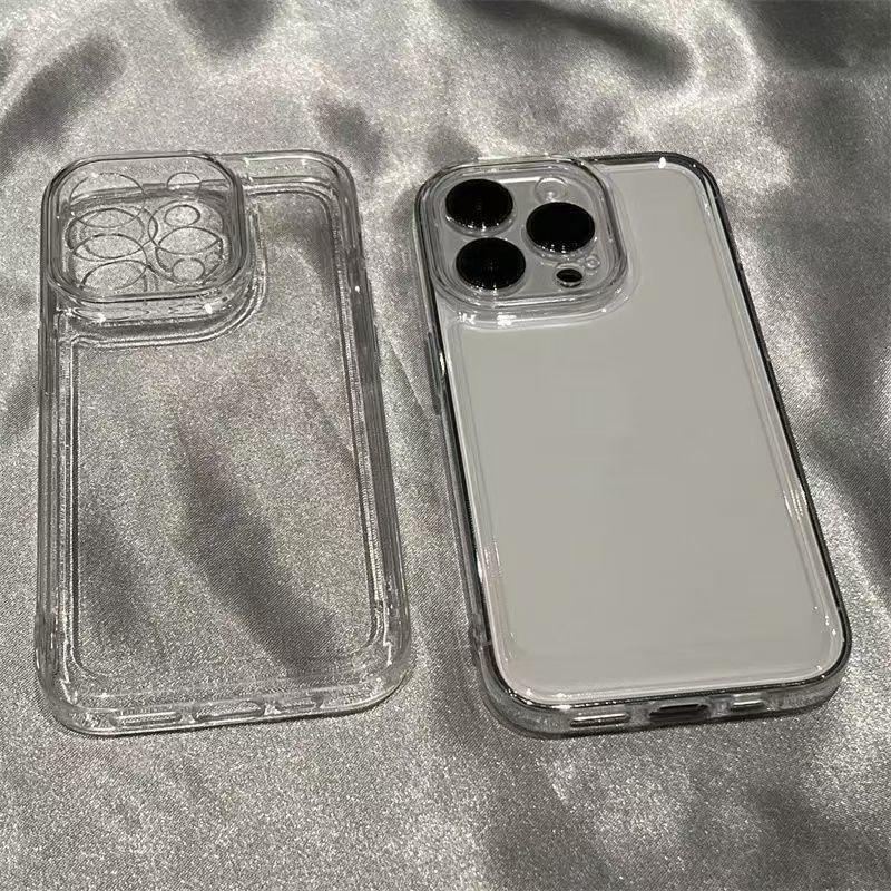 Clear TPU Anti-Fall Case for iPhone 16 Pro, 15, 14, 13, 12