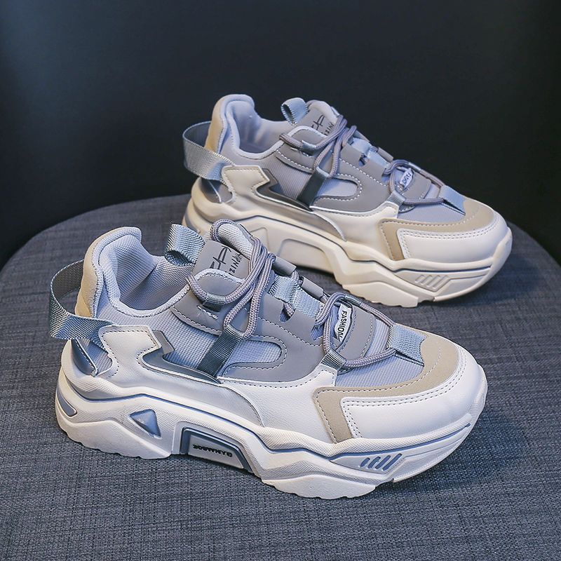 Height Increasing Insole Dad Shoes Women's Shoes New Autumn Versatile Sports Ins Tide Platform White Shoes