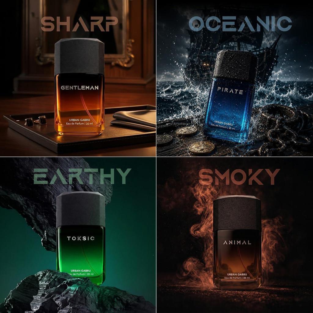 Long Lasting Men Perfume Gift Set | The Ultimate Four Perfume Gift Set for Men |
