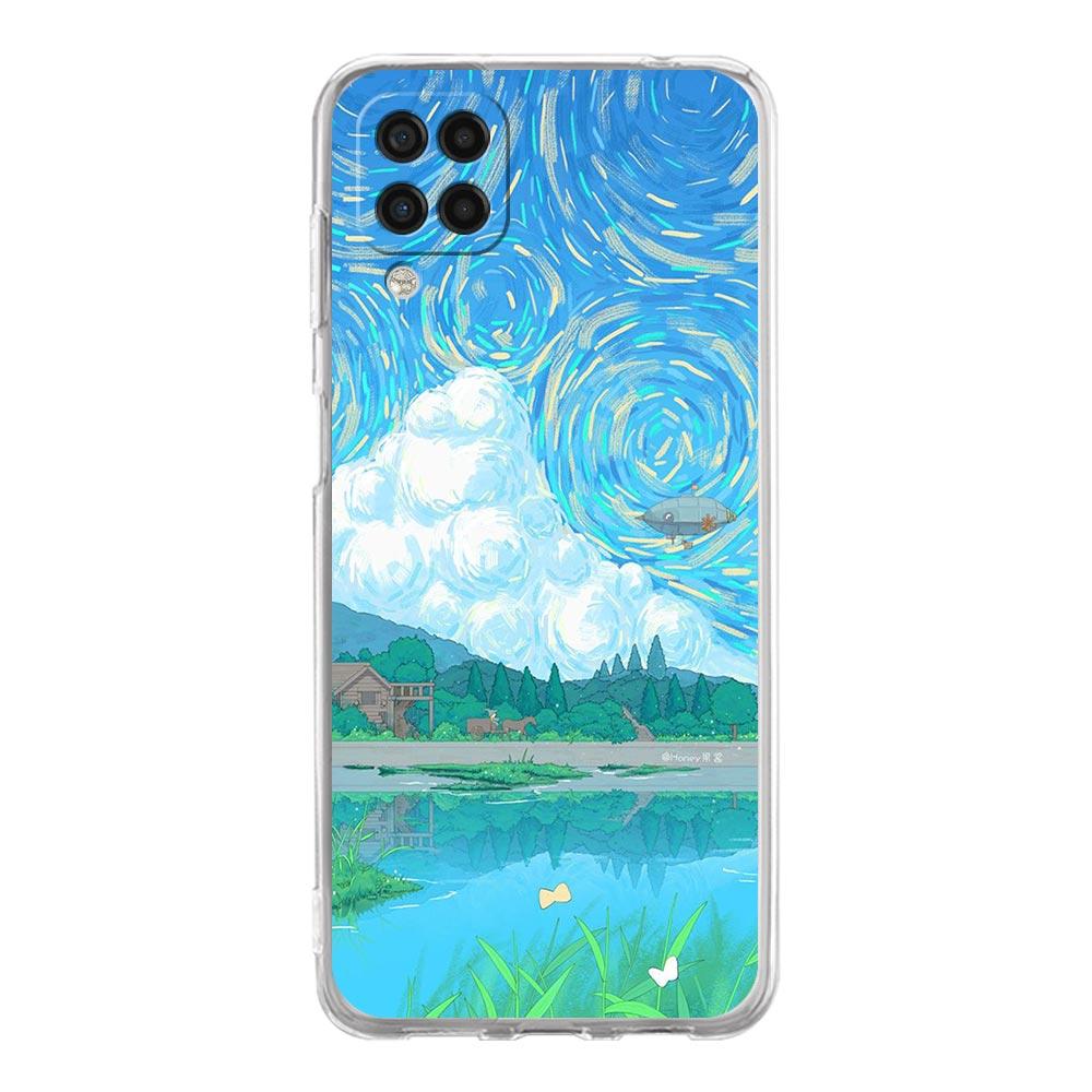 INS Japan Sunset Scenery Phone Case For Samsung A51 A71 A21S A12 A11 A31 A41 A01 A03S A22 A13 A33 A73 A53 A52 A32 5G A23 Cover